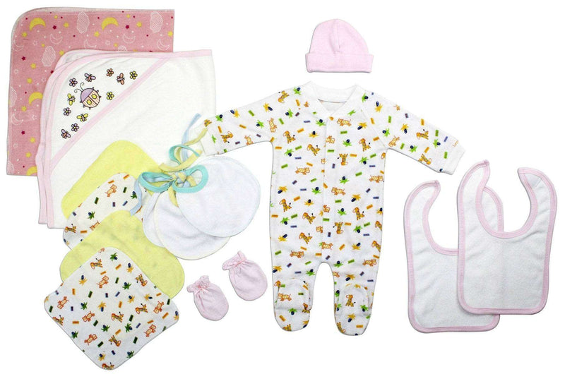 Newborn Baby Girls 14 Pc Layette Baby Shower Gift - Everetts Place: Online Boutique - Baby Clothing