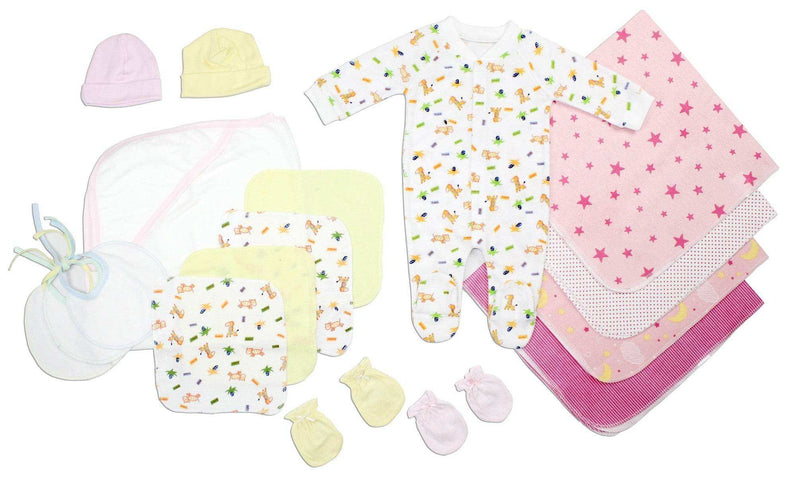 Newborn Baby Girls 17 Pc Layette Baby Shower Gift - Everetts Place: Online Boutique - Baby Clothing