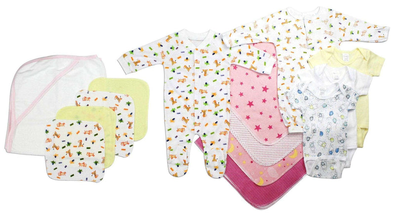 Newborn Baby Girls 18 Pc Layette Gift Set - Everetts Place: Online Boutique - Baby Clothing