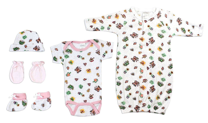 Newborn Baby Girls 5 Pc Layette Baby Shower Gift - Everetts Place: Online Boutique - Baby Clothing