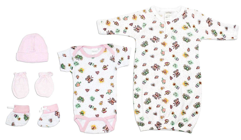 Newborn Baby Girls 6 Pc Layette Baby Shower Gift - Everetts Place: Online Boutique - Baby Clothing