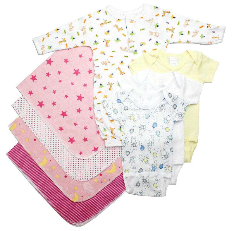 Newborn Baby Girls 8 Pc Layette Baby Shower Gift - Everetts Place: Online Boutique - Baby Clothing