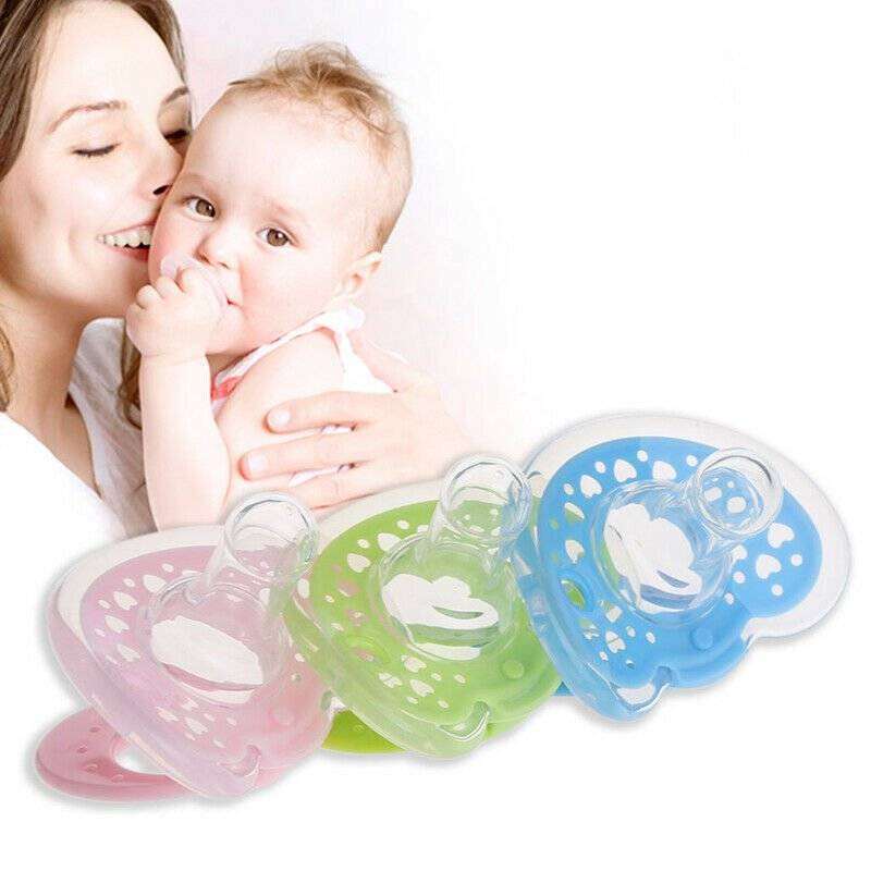 Newborn Infant BabyThis product's material is made of silica gel and is free of latex. It features a small circular hole and has a nipple mouth of standard size.Everetts Place: Online Boutique 