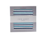 Newcastle Classics Newcastle Classics Blue And White Stripe Bamboo Muslin Crib Sheet 28x52Everetts Place