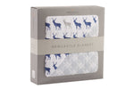 Newcastle Classics Newcastle Classics Muslin Blanket with Blue Deer Design for Infants - Home & Garden > Linens & Bedding > Bedding > Blankets Baby Blanket