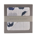 Newcastle Classics Newcastle Classics Cotton Muslin Blanket with Blue Elephant Design for Kids - Home & Garden > Linens & Bedding > Bedding > Blankets Baby Blanket
