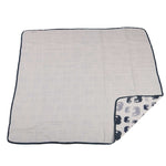 Newcastle Classics Newcastle Classics Cotton Muslin Blanket with Blue Elephant Design for Kids - Home & Garden > Linens & Bedding > Bedding > Blankets Baby Blanket