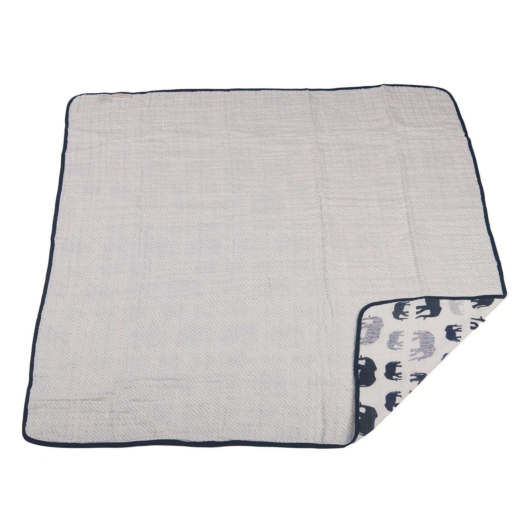 Newcastle Classics Newcastle Classics Cotton Muslin Blanket with Blue Elephant Design for Kids - Home & Garden > Linens & Bedding > Bedding > Blankets Baby Blanket