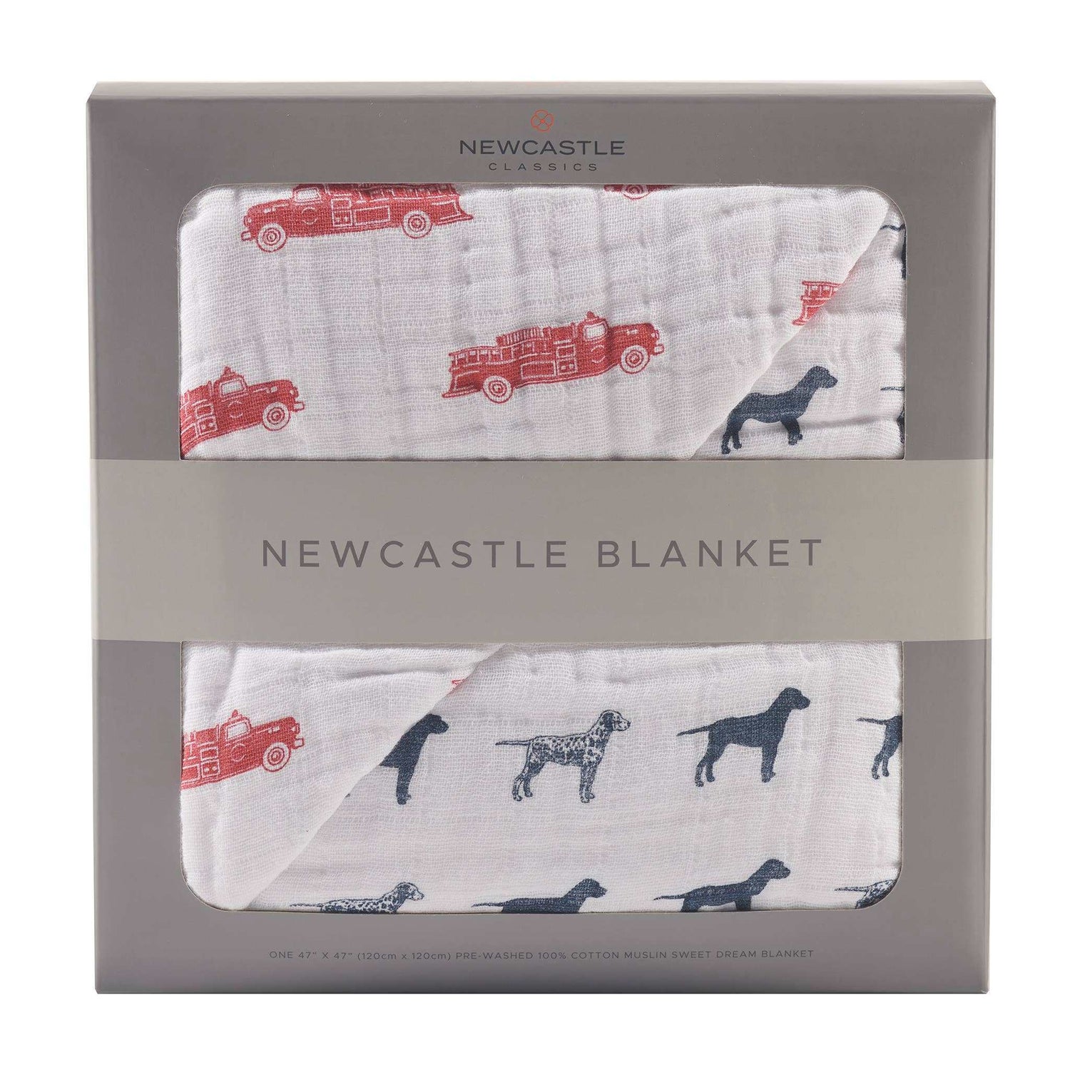 Newcastle Classics Newcastle Classics Cotton Blanket with Fire Truck and Dalmatian Design for Kids - Baby & Toddler Beds & Blankets