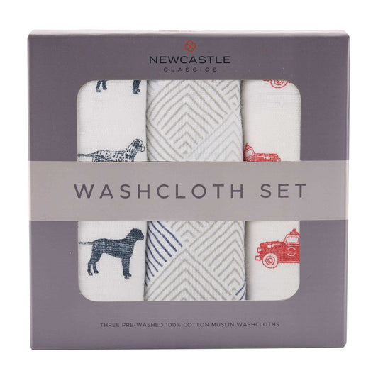 Newcastle Classics Fire Truck Washcloth Set of 3 Newcastle Classics