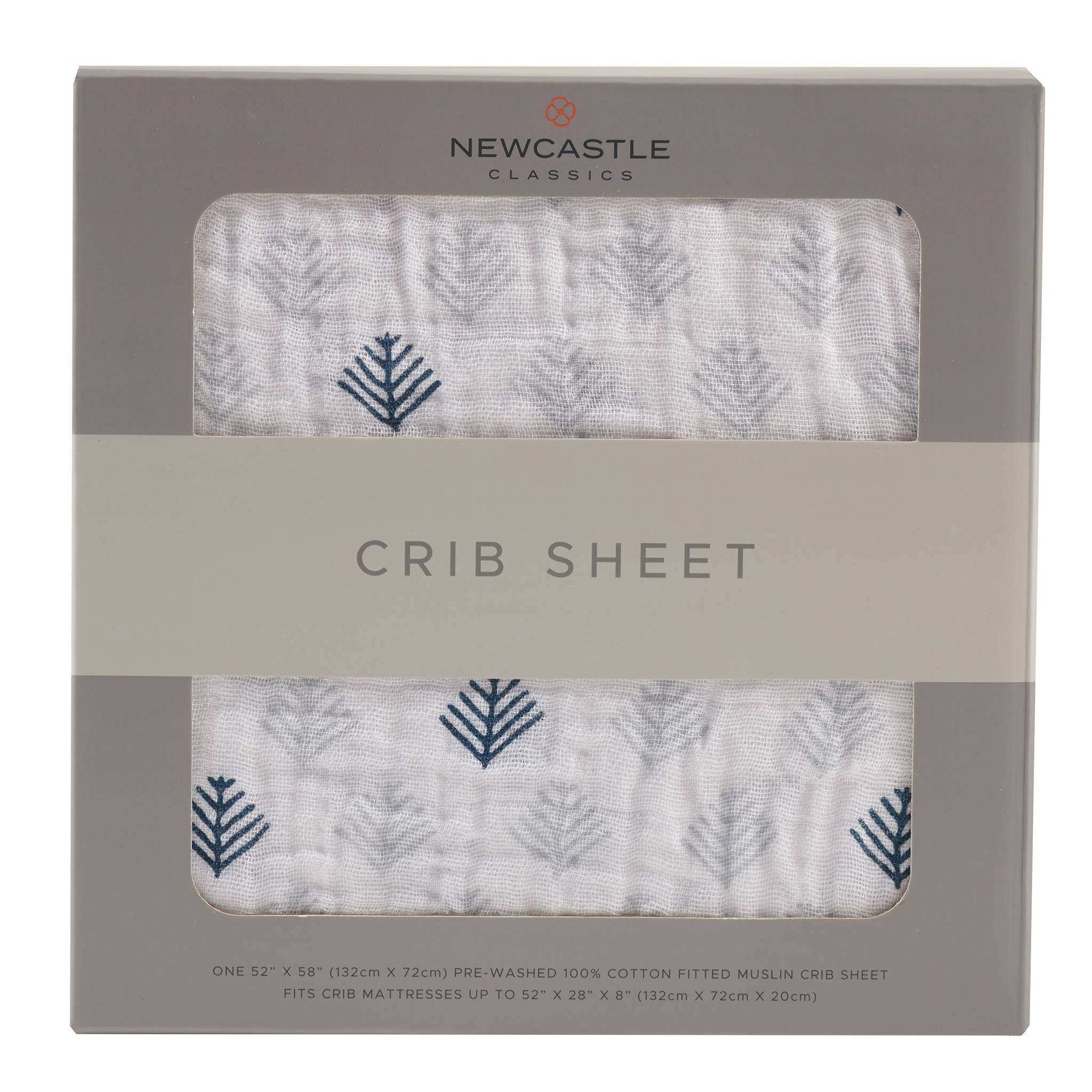 Newcastle Classics Glacier Branch Cribsheet with 100 Percent Natural Cotton for Babies - Baby & Toddler Beds & Blankets