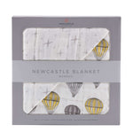 Newcastle Classics Newcastle Classics Bamboo Muslin Blanket with Hot Air Balloon Design for Kids - Baby & Toddler > Swaddling & Receiving Blankets > Receiving Blankets Baby Blanket
