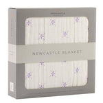 Newcastle Classics Newcastle Classics Lavender Flower And White Bamboo Muslin Blanket For KidsEveretts Place