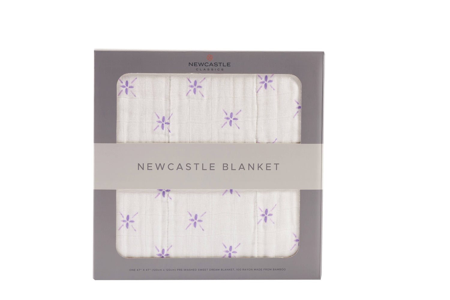 Newcastle Classics Newcastle Classics Lavender Flower And White Bamboo Muslin Blanket For KidsEveretts Place