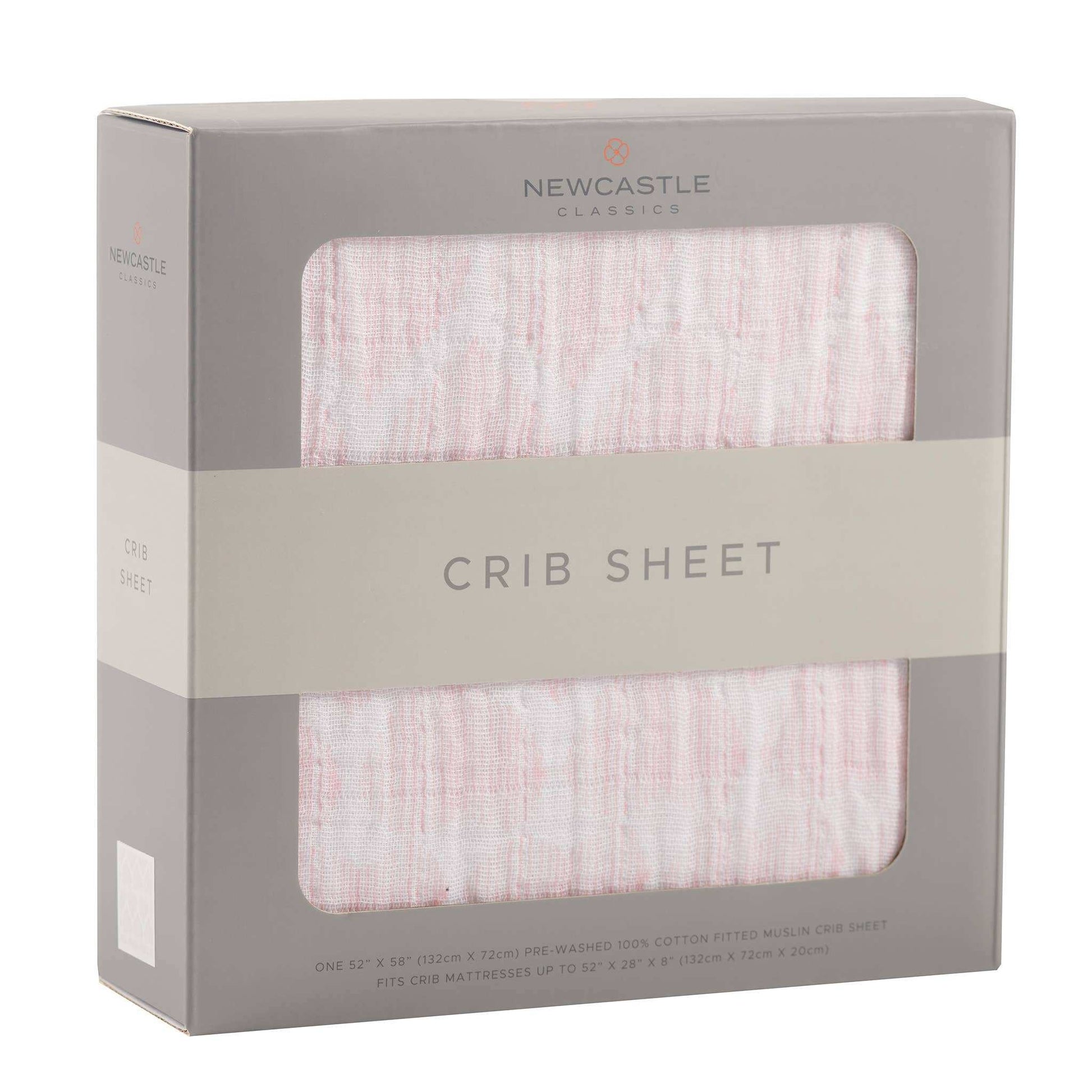 Newcastle Classics Matchstick Hearts Crib Sheet 100 Percent Natural Cotton Muslin 28x52 Inches Newcastle Classics