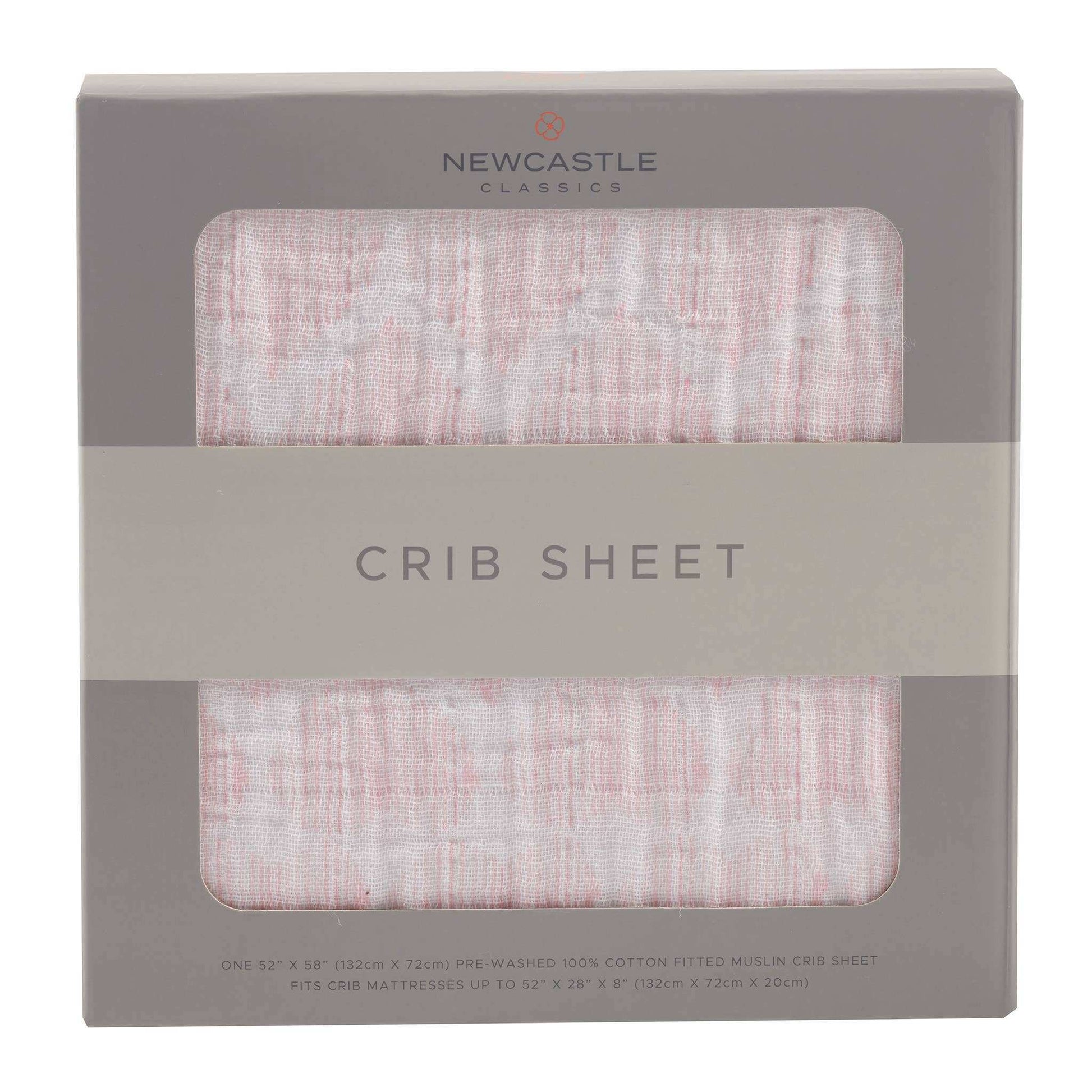 Newcastle Classics Matchstick Hearts Crib Sheet 100 Percent Natural Cotton Muslin 28x52 Inches Newcastle Classics