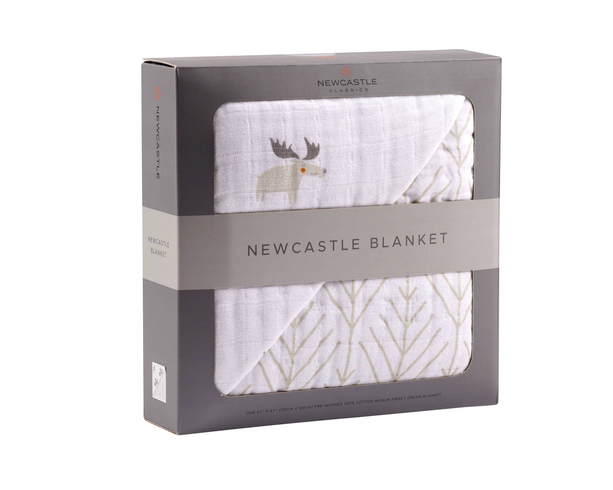 Newcastle Classics Newcastle Classics Mister Moose and Forest Arrow Cotton Muslin Blanket for KidsEveretts Place