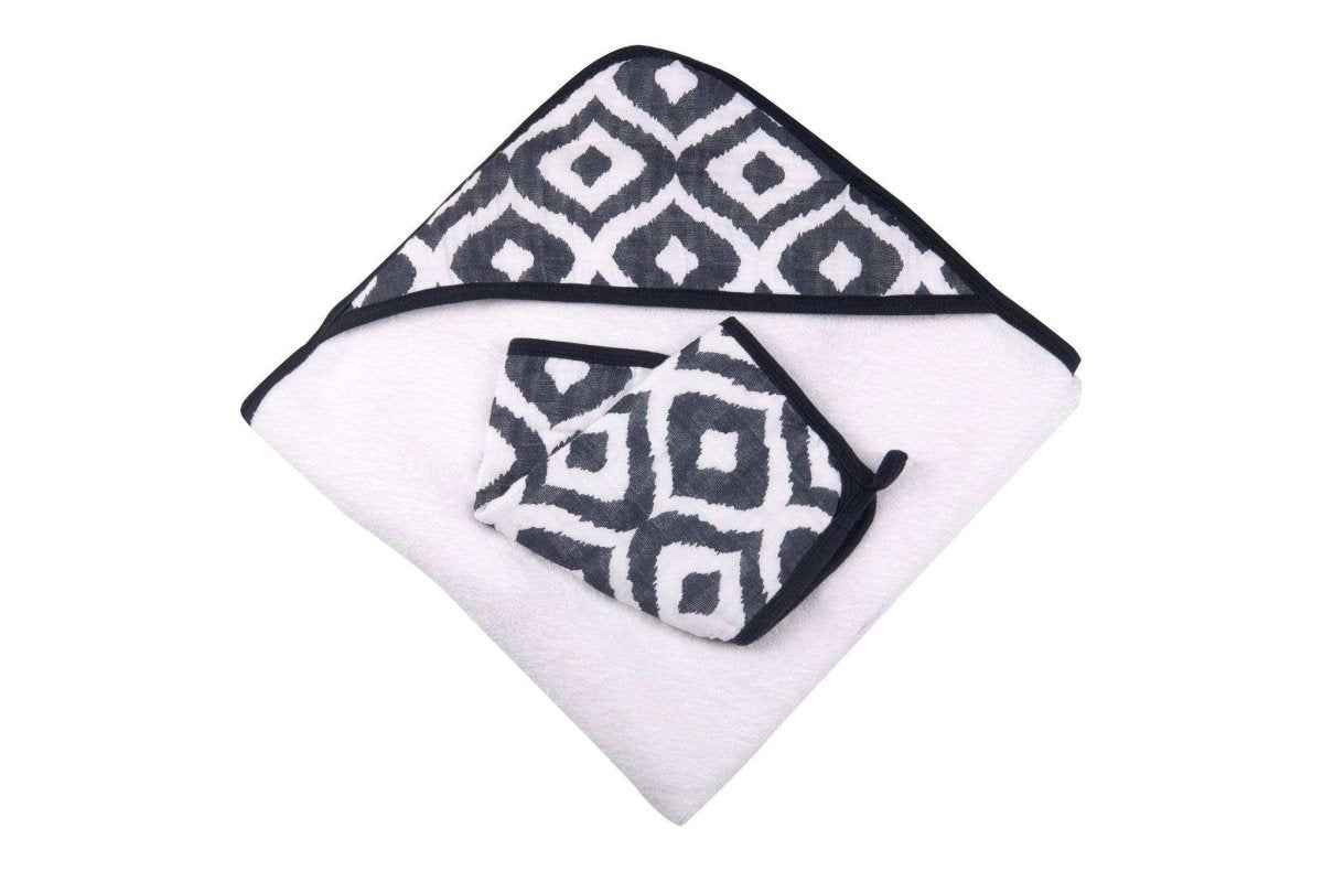 Newcastle Classics Moroccan Blue Cotton Hooded Towel Set for Kids - Everetts Place