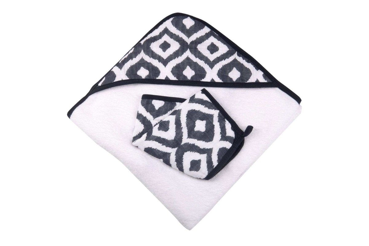 Newcastle Classics Newcastle Classics Moroccan Blue Cotton Hooded Towel Set for Kids - Everetts Place Boutique -