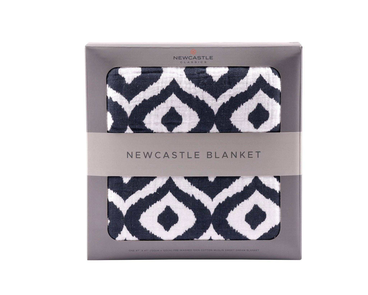 Newcastle Classics Newcastle Classics Moroccan Blue Cotton Muslin Blanket with Four Layers for Cozy Living - Home & Garden > Linens & Bedding > Bedding > Blankets Baby Blanket