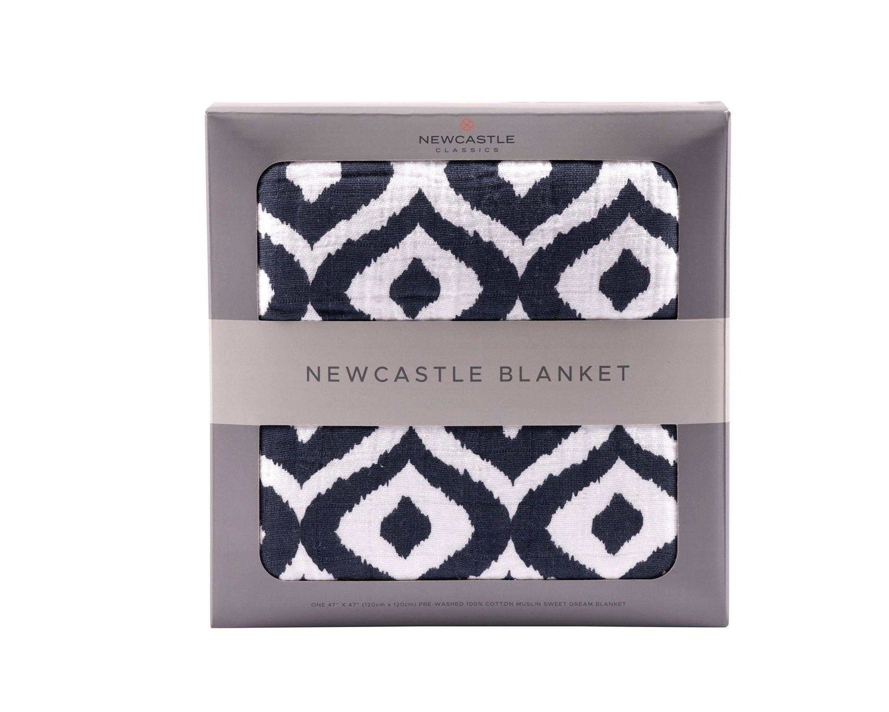 Newcastle Classics Newcastle Classics Moroccan Blue Cotton Muslin Blanket with Four Layers for Cozy Living - Home & Garden > Linens & Bedding > Bedding > Blankets Baby Blanket