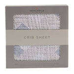 Newcastle Classics Mountain Peak Crib Sheet in 100 Percent Natural Cotton Muslin for Infants - Baby & Toddler Beds & Blankets
