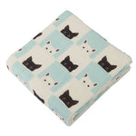Newcastle Classics Newcastle Classics Peek A Boo Cats White Bamboo Muslin Baby Blanket 47x47Everetts Place