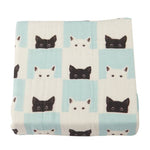 Newcastle Classics Newcastle Classics Peek A Boo Cats White Bamboo Muslin Baby Blanket 47x47Everetts Place