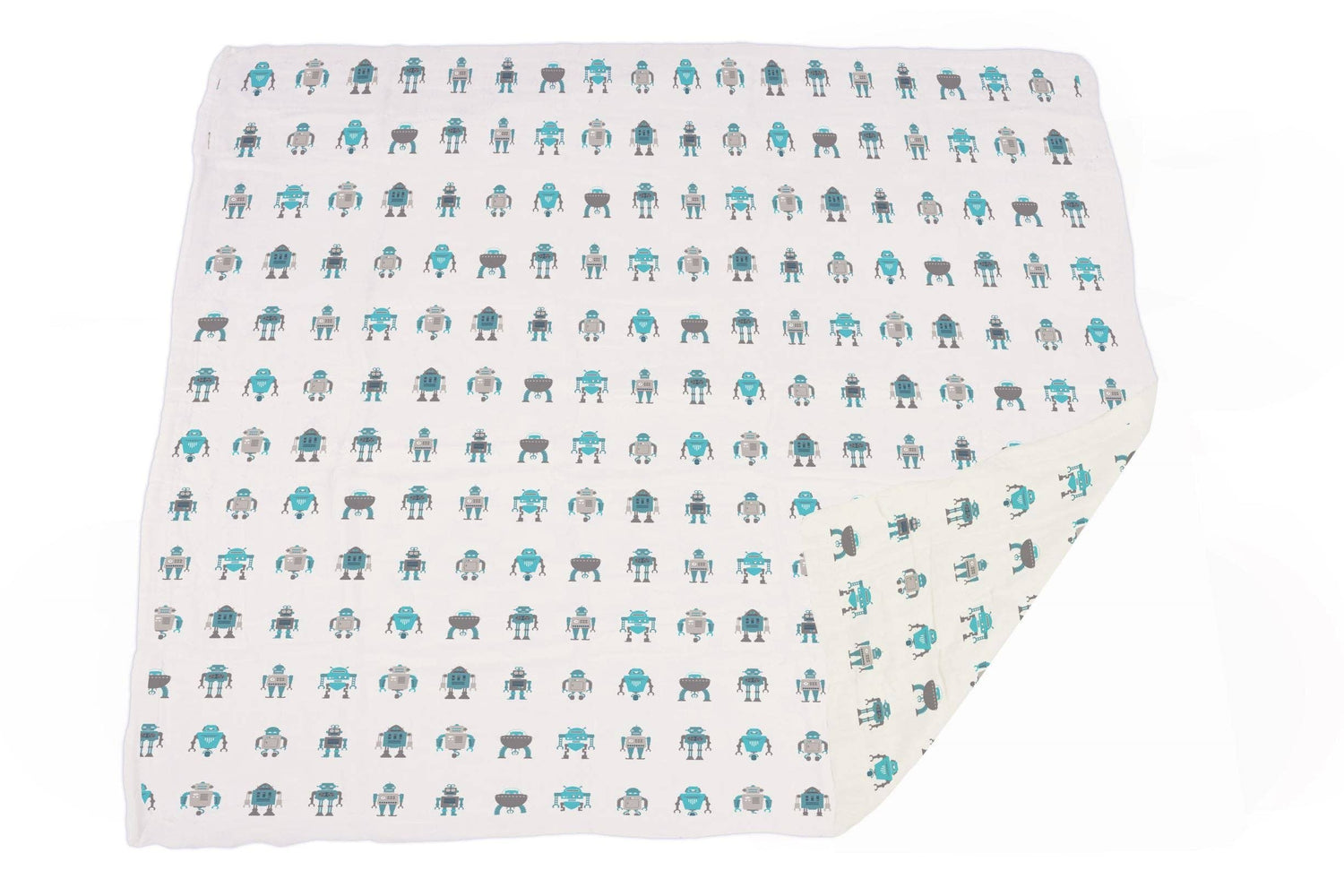 Newcastle Classics Newcastle Classics Robots Cotton Muslin Blanket 47x47 InchesEveretts Place