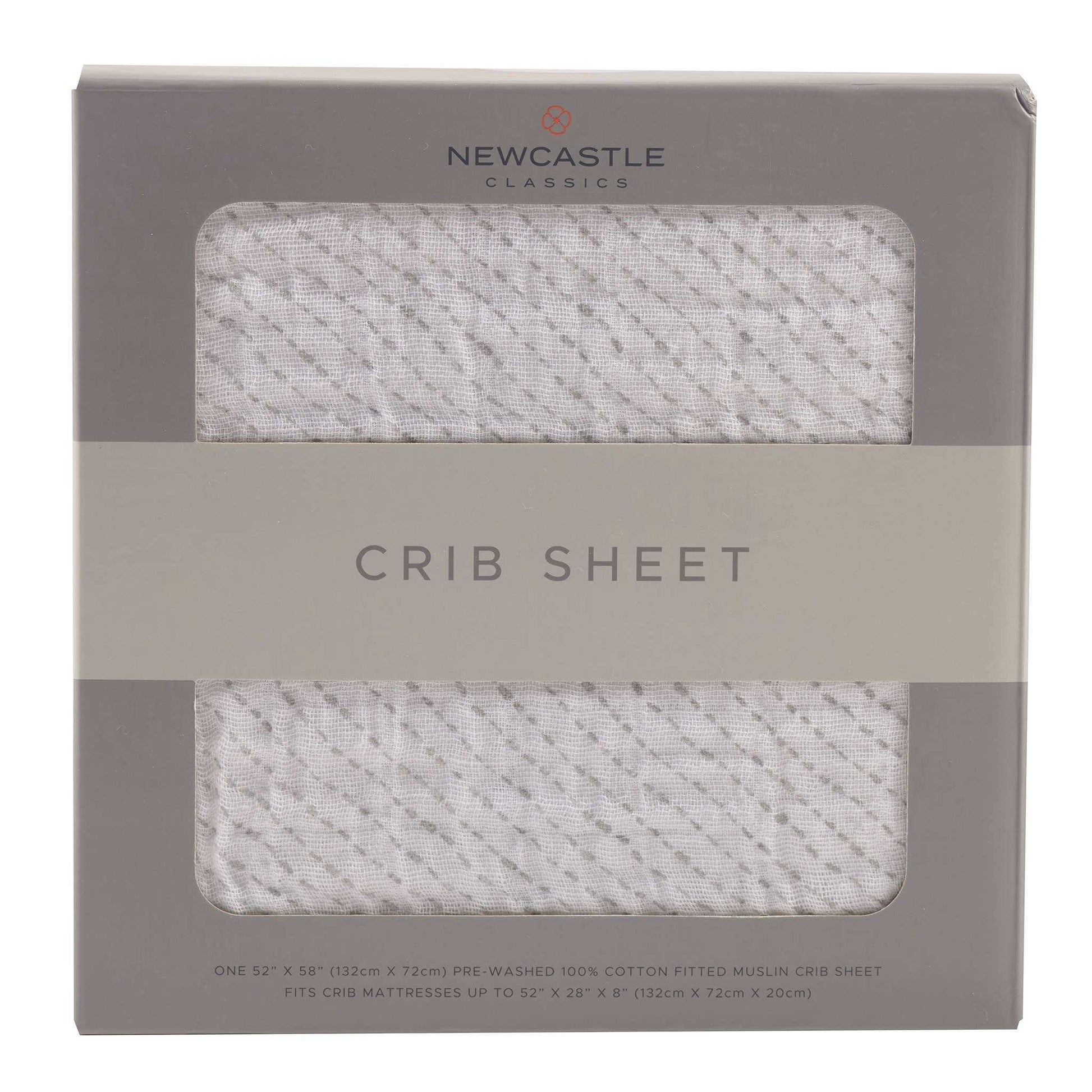Newcastle Classics Spotted Wave Crib Sheet 100 Percent Natural Cotton Muslin 28x52 Inches Newcastle Classics