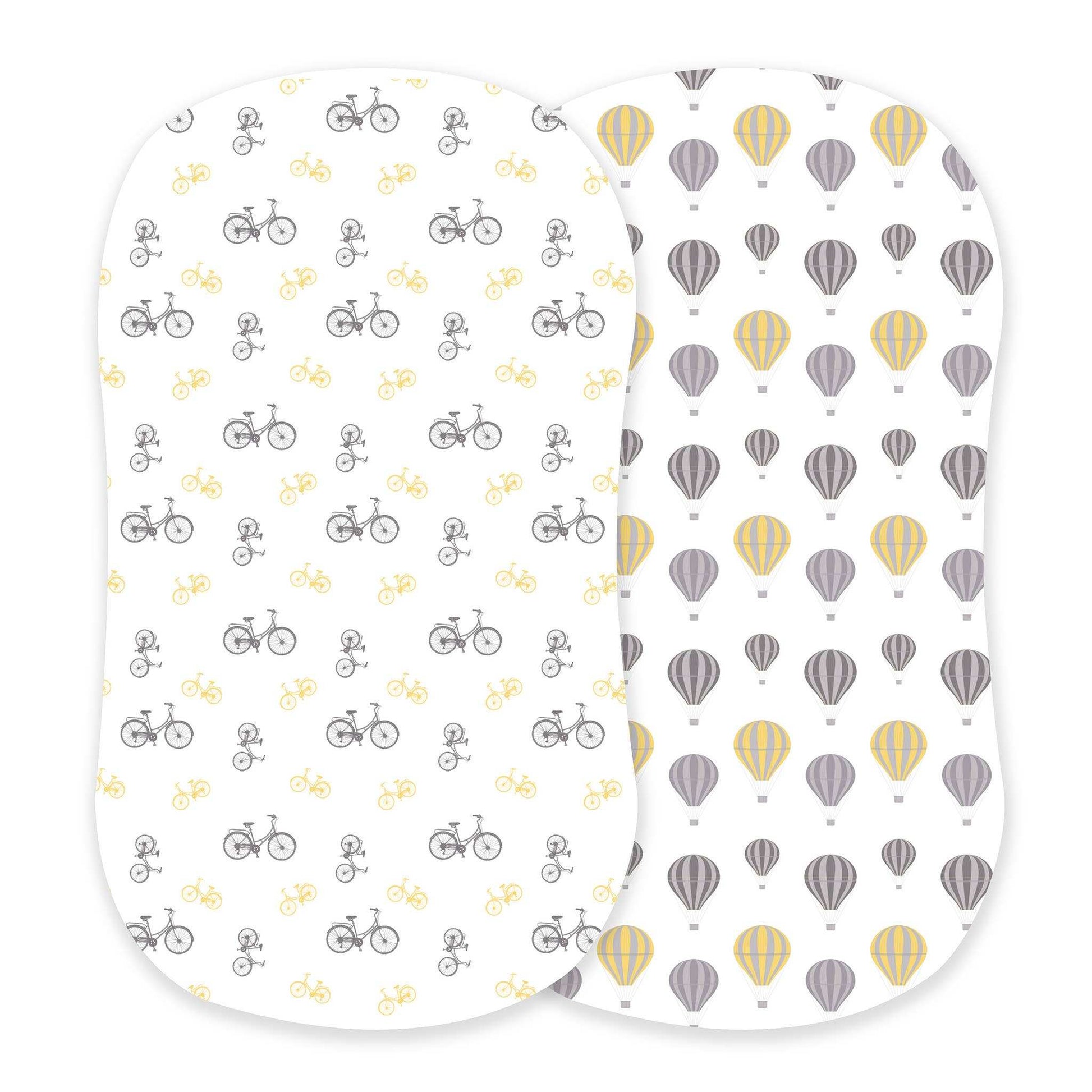 Newcastle Classics Vintage Bicycles and Hot Air Balloon Changing Pad and Bassinet Cover Newcastle Classics