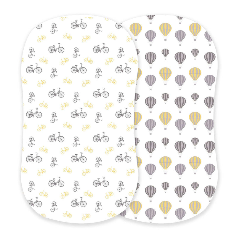 Newcastle Classics Vintage Bicycles and Hot Air Balloon Changing Pad and Bassinet Cover Newcastle Classics