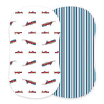 Newcastle Classics Newcastle Classics Vintage Steam Trains Blue And White Stripe Bassinet SheetEveretts Place