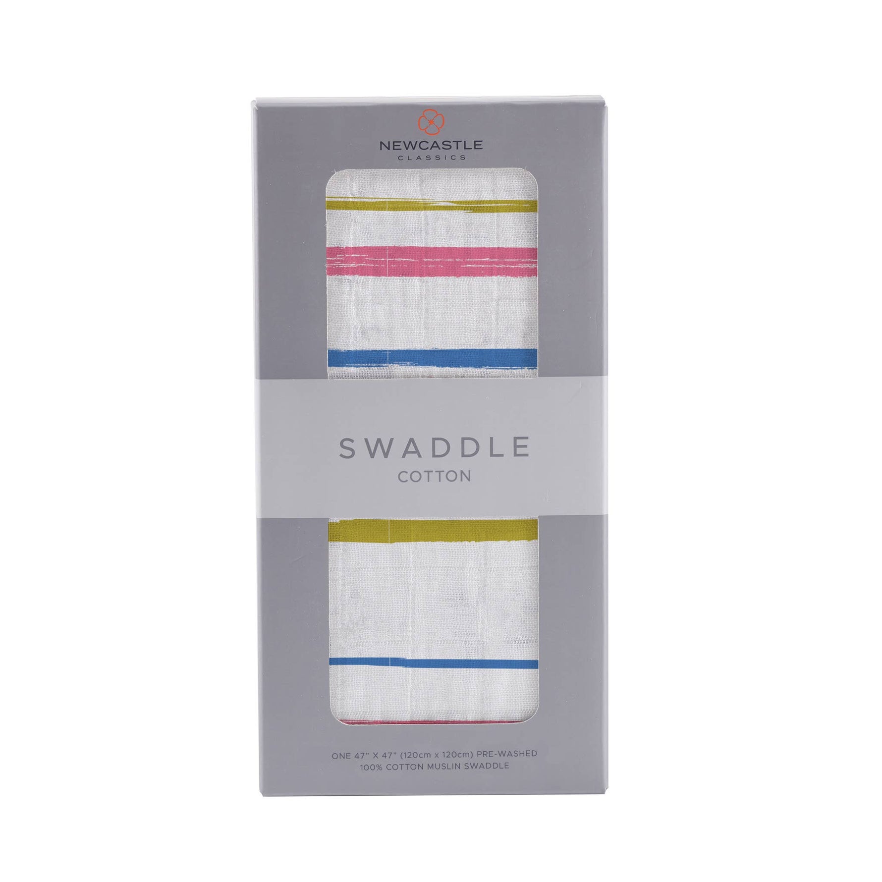 Newcastle Classics Newcastle Classics Watercolor Stripe Cotton Muslin Swaddle BlanketEveretts Place