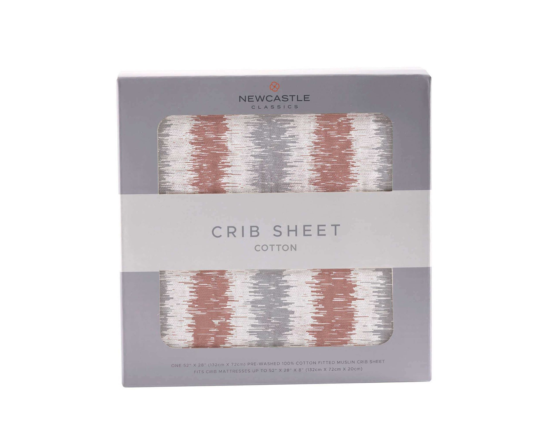 Newcastle Classics Western Stripe Crib Sheet 100 Percent Natural Cotton Muslin 28x52 Inches Newcastle Classics