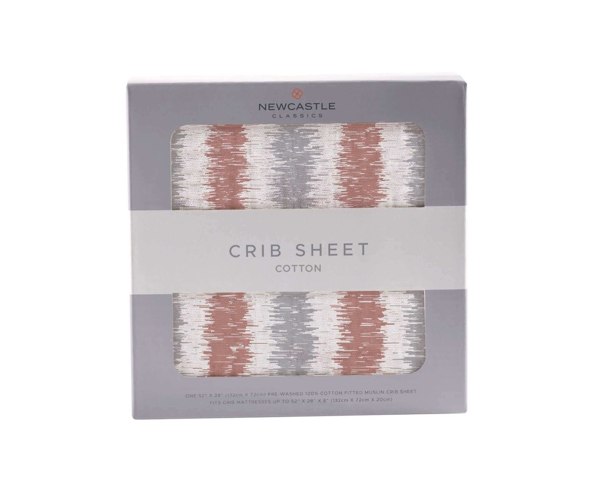 Newcastle Classics Newcastle Classics Western Stripe Crib Sheet in 100 Percent Cotton for Babies - 