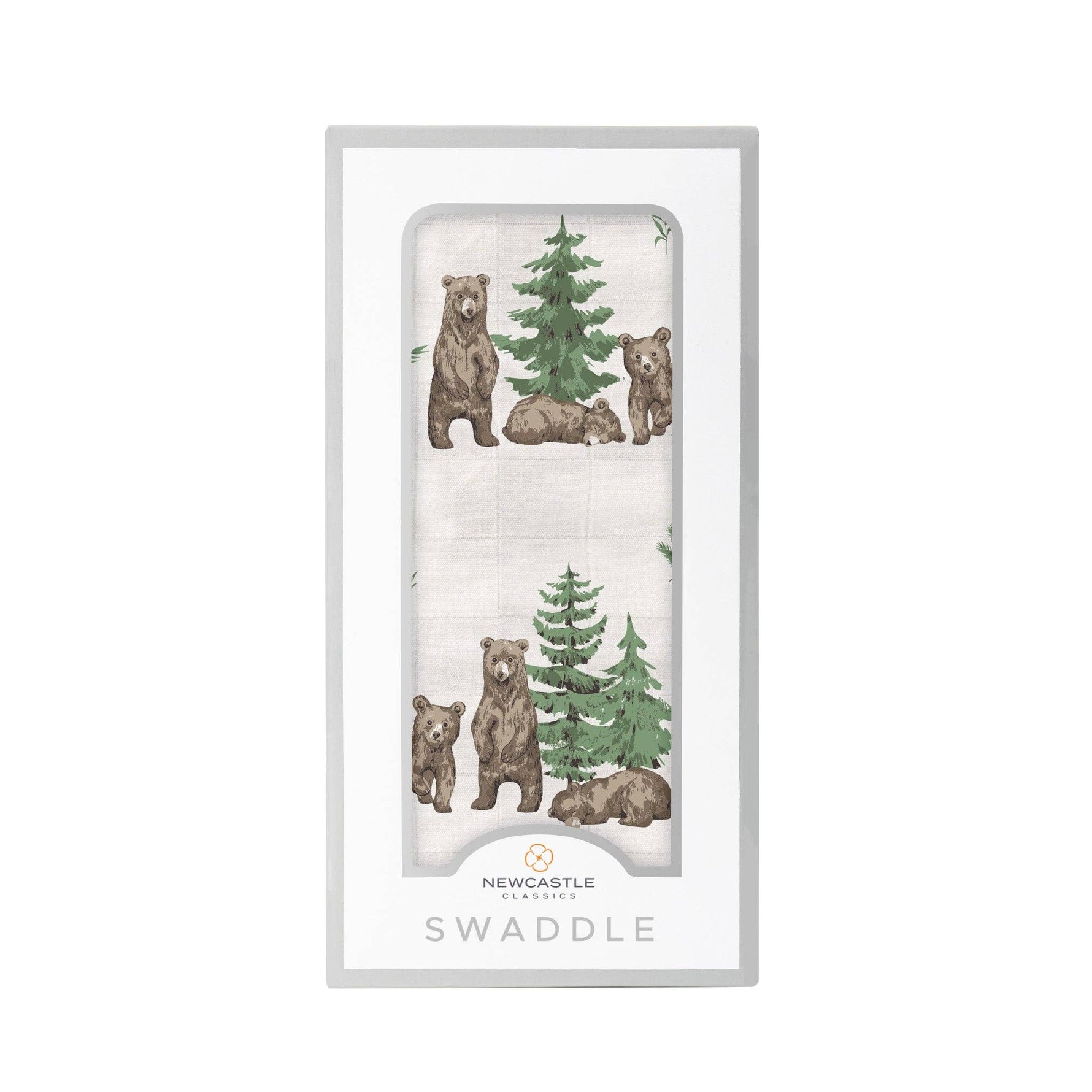 Newcastle Classics Newcastle Classics Wilderness Bear Bamboo Swaddle Muslin Baby Blanket BreathableEveretts Place