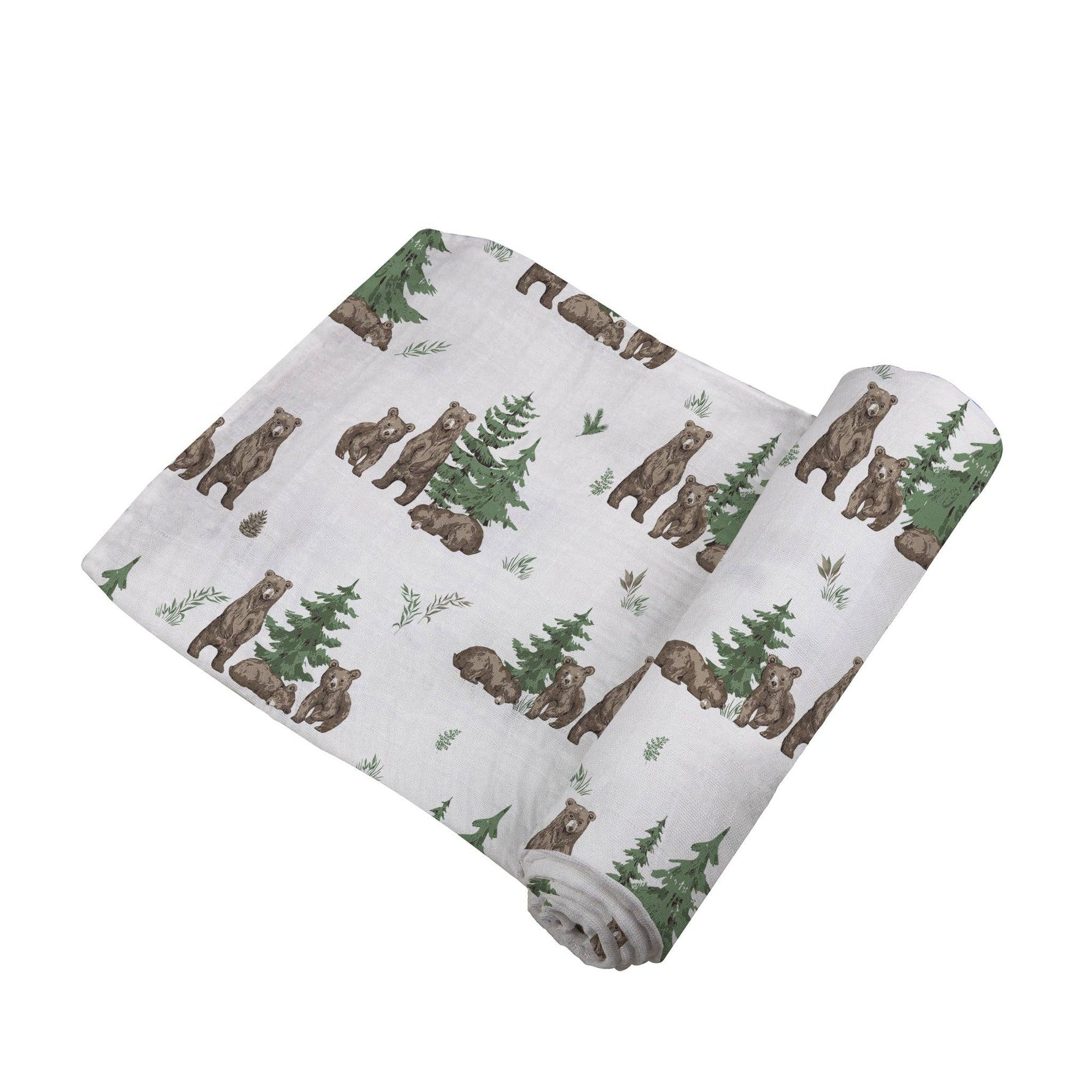 Newcastle Classics Newcastle Classics Wilderness Bear Bamboo Swaddle Muslin Baby Blanket BreathableEveretts Place