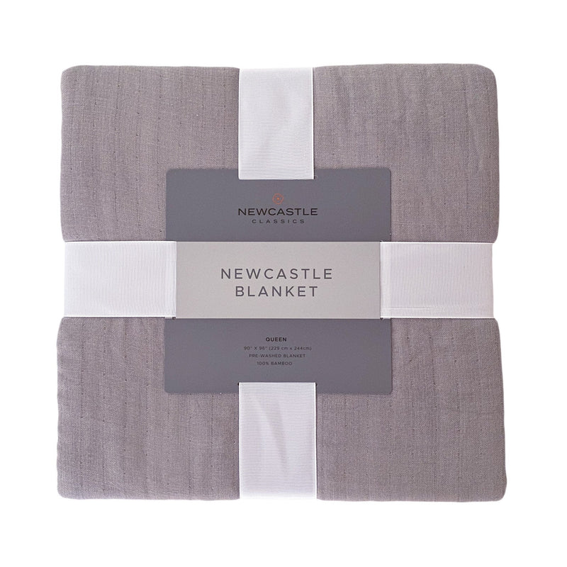 Newcastle Grey Oversized King Luxury Bamboo Bed Blanket 100 Percent Soft Thermal Regulating Fabric Newcastle Classics