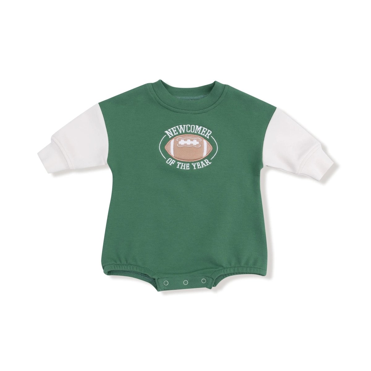 Angel Dear Newcomer Sweatshirt Bubble with Newcomer of the Year Embroidery and Football Applique - Everetts Place Boutique - 