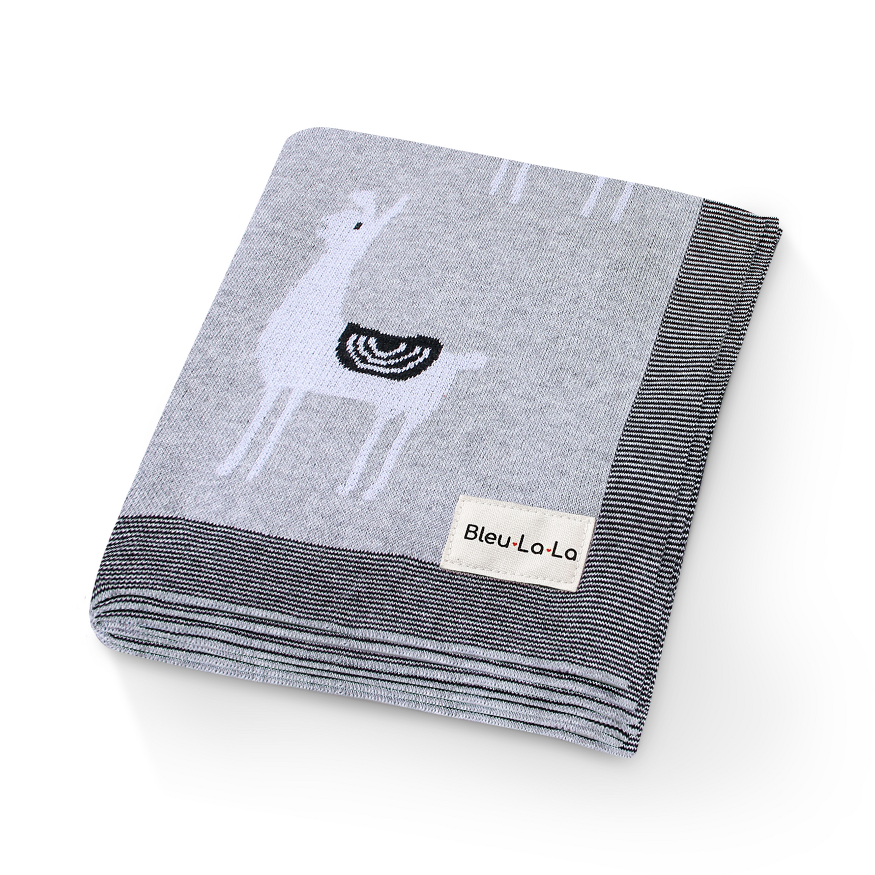 Bleu La La Luxury Knit Llama Swaddle Baby Blanket - Pure Cotton Comfort for Newborns - Baby & Toddler > Swaddling & Receiving Blankets Baby Blankt