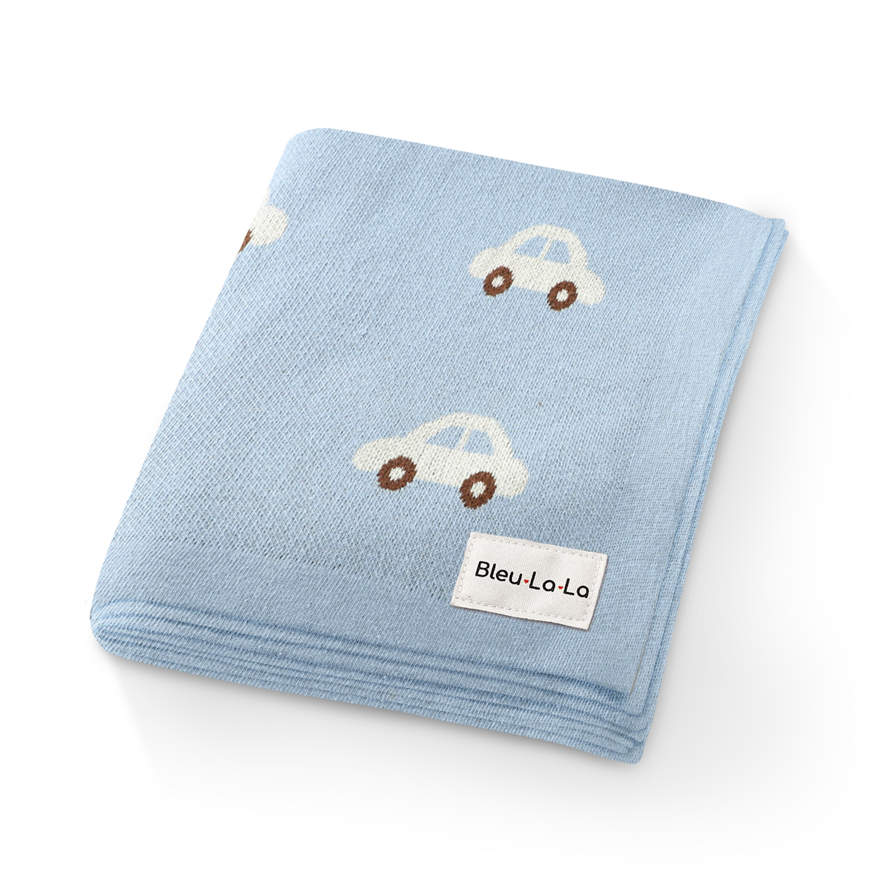 Bleu La La 100 Percent Cotton Luxury Knit Car Swaddle Blanket - Baby & Toddler > Swaddling & Receiving Blankets > Swaddling Blankets