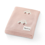 Bleu La La 100 Percent Cotton Luxury Knit Car Swaddle Blanket - Baby & Toddler > Swaddling & Receiving Blankets > Swaddling Blankets