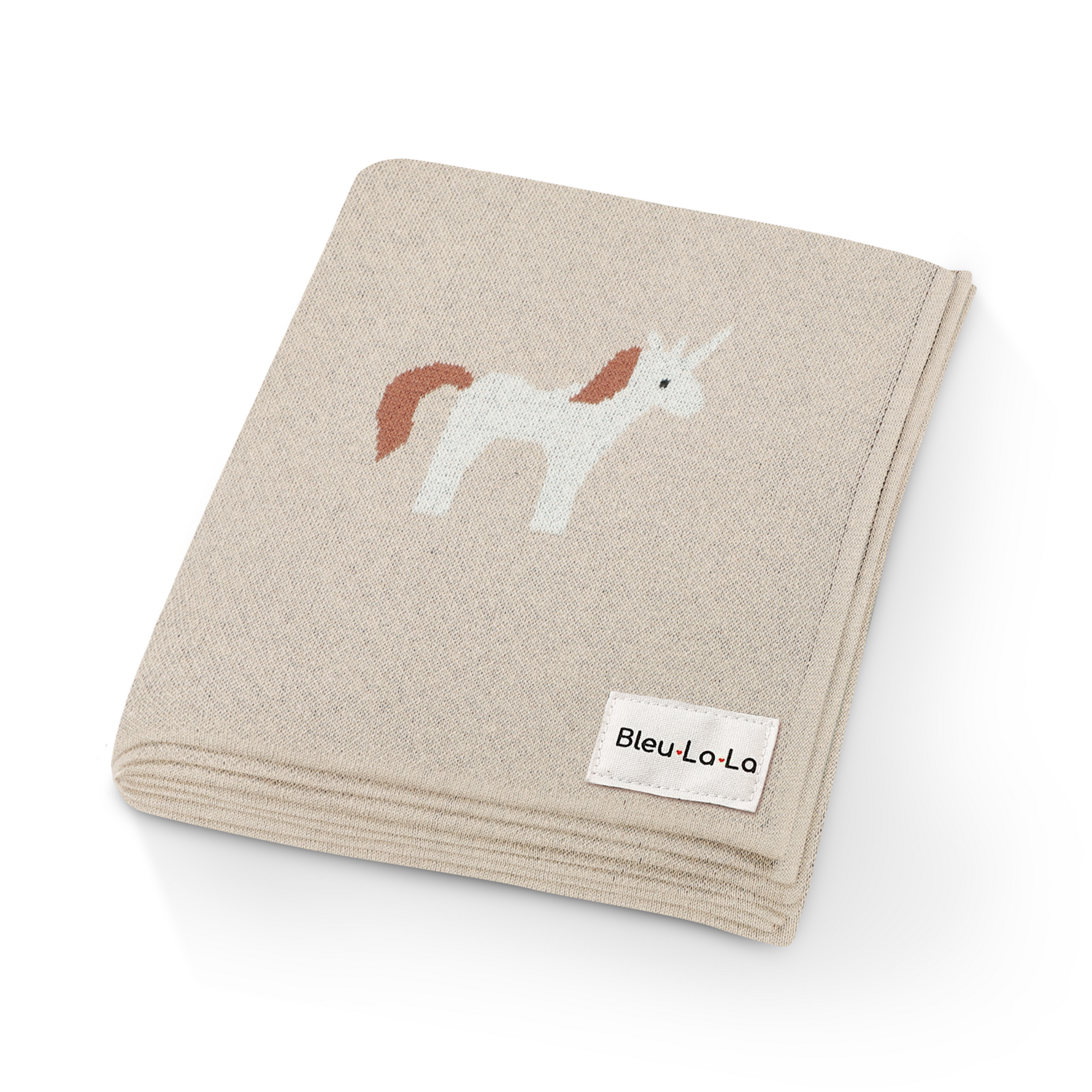 Bleu La La Knit Unicorn Blanket for Babies Made with 100 Percent Pure Cotton - Baby & Toddler > Swaddling & Receiving Blankets