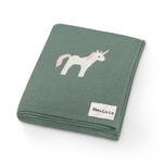 Bleu La La Knit Unicorn Blanket for Babies Made with 100 Percent Pure Cotton - Baby & Toddler > Swaddling & Receiving Blankets