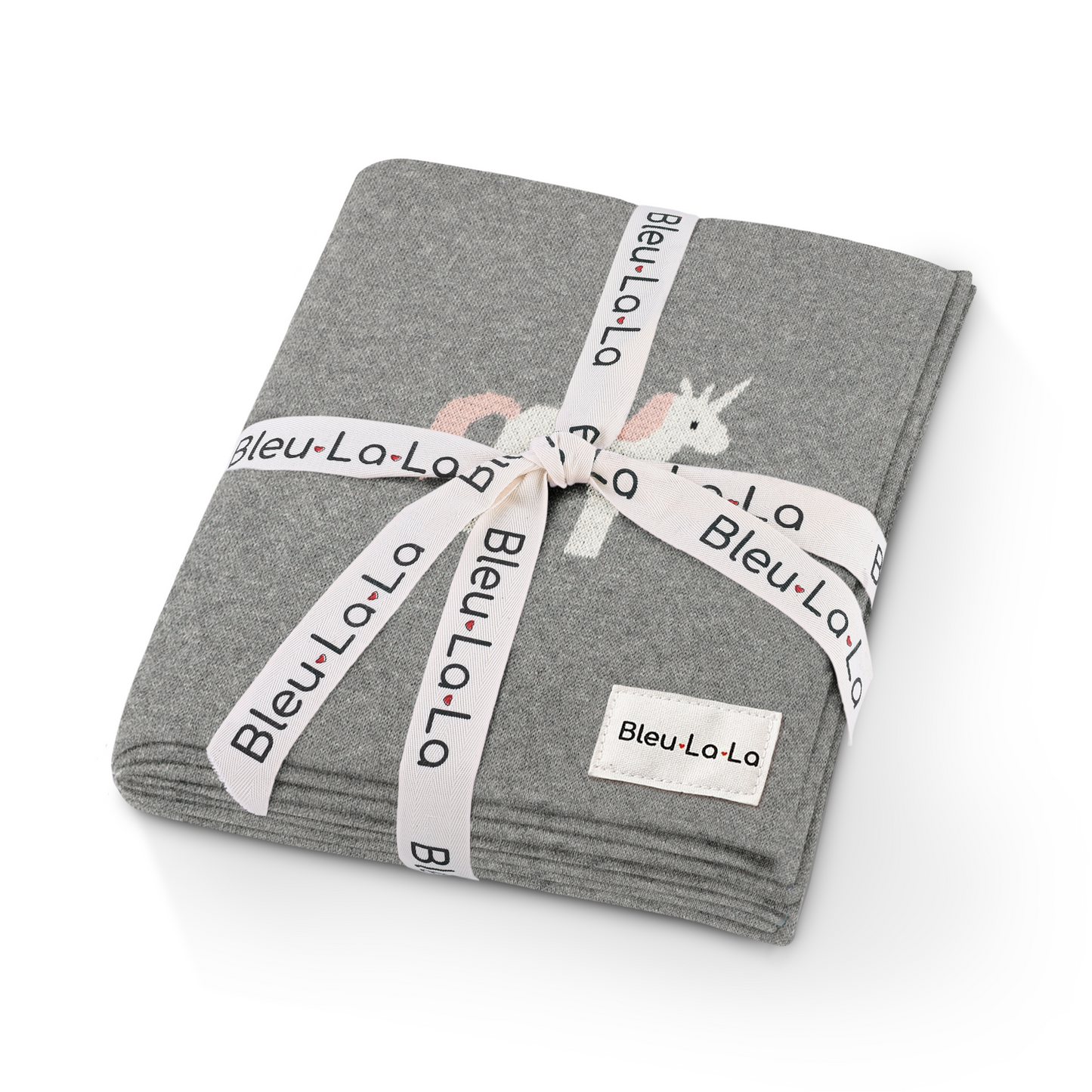 Whimsy Collection Luxury 100 Percent Cotton Knit Swaddle Baby Blanket Bleu La La