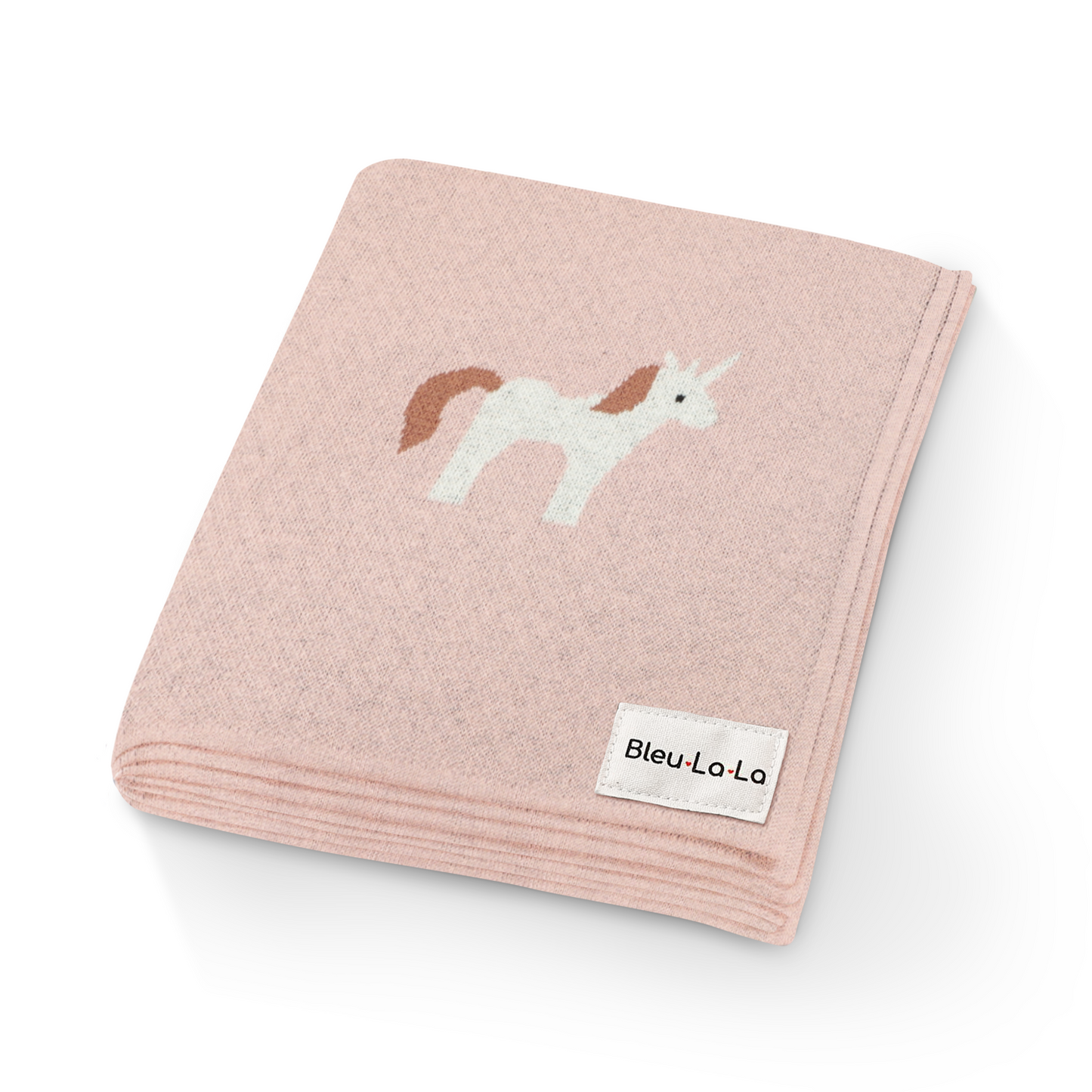 Whimsy Collection Luxury 100 Percent Cotton Knit Swaddle Baby Blanket Bleu La La