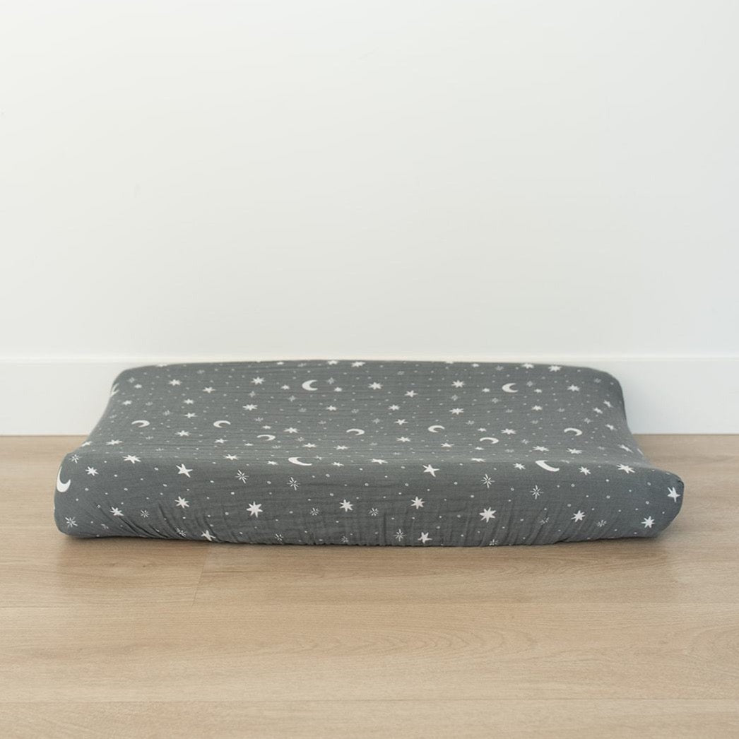 Night Sky Muslin Changing Pad Cover - Grey, Cushion, Linens, Throw pillow, Pillow | Everetts Place