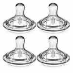 Silicone Anti-Colic Baby Bottle Nipples, 2-Pack by Nanobébé