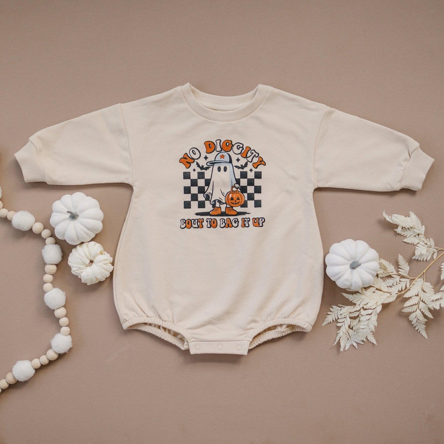 No Diggity Bout to Bag It Up Organic Cotton Sweatshirt Romper